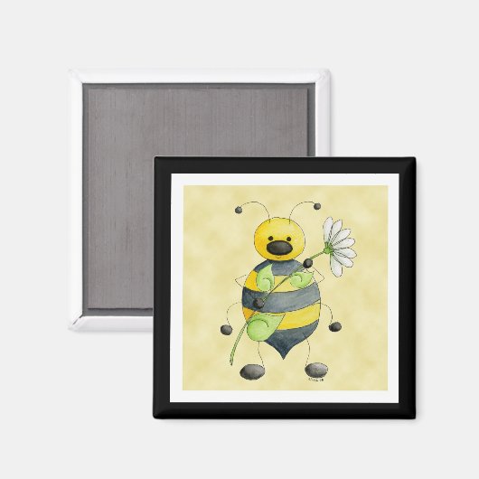 Doodle Bug Bumble Bee Magnet (Voorkant / Achterkant)
