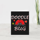 Doodle Bug Funny Doodle Ladybug  Kaart (Voorkant)