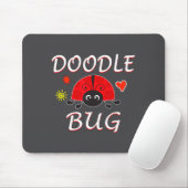 Doodle Bug Funny Doodle Ladybug Muismat (Met muis)