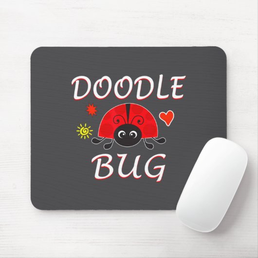 Doodle Bug Funny Doodle Ladybug  Muismat (Met muis)