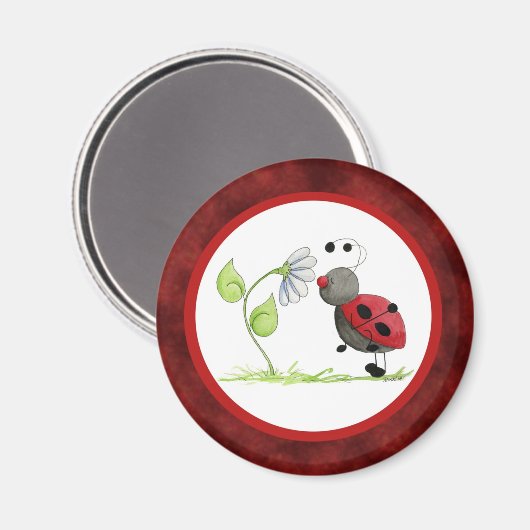 Doodle Bug Ladybug Magnet (Voorkant / Achterkant)