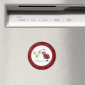 Doodle Bug Ladybug Magnet (Insitu (Vaatwasser))
