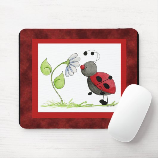 Doodle Bug Ladybug Mousepad Muismat (Met muis)