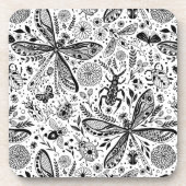 Doodle-bugs in donkerblauw bier onderzetter (Voorkant)