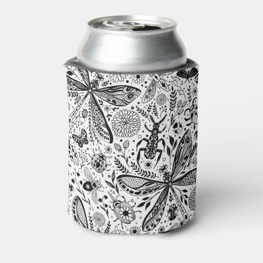 Doodle-bugs in donkerblauw blikjeskoeler (Blikje Achterkant)