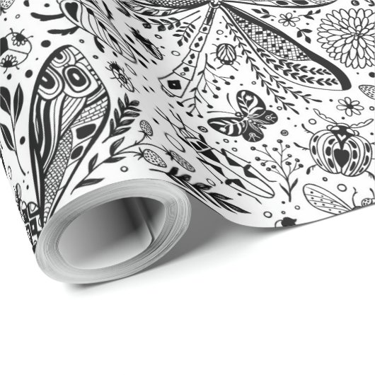 Doodle-bugs in donkerblauw cadeaupapier (Rol Hoek)