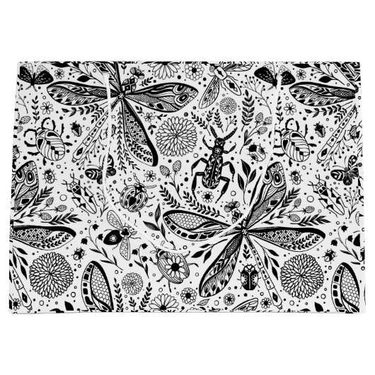 Doodle-bugs in donkerblauw groot cadeauzakje (Voorkant)