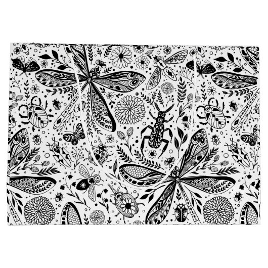 Doodle-bugs in donkerblauw groot cadeauzakje (Achterkant)