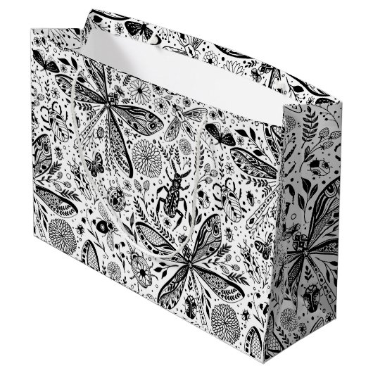 Doodle-bugs in donkerblauw groot cadeauzakje (Achterkant Gekanteld)