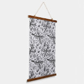 Doodle-bugs in donkerblauw hangend wandkleed (Gebogen)