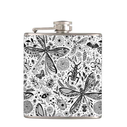 Doodle-bugs in donkerblauw heupfles (Voorkant)