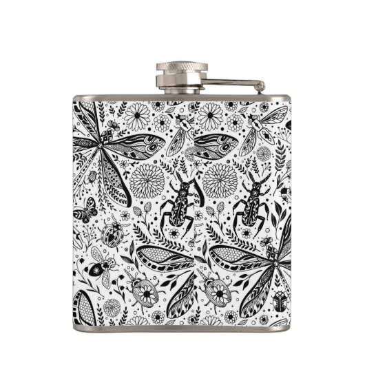 Doodle-bugs in donkerblauw heupfles (Achterkant)