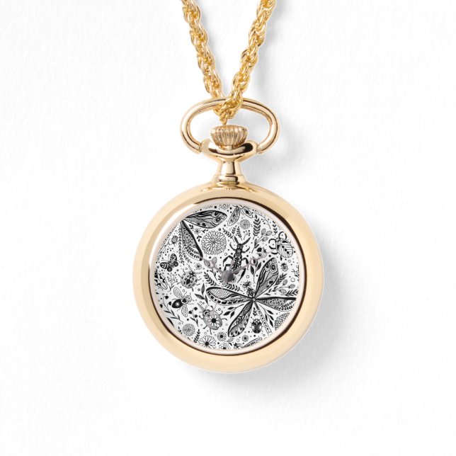 Doodle-bugs in donkerblauw horloge (Voorkant)