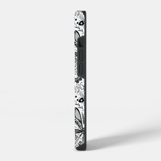 Doodle-bugs in donkerblauw iPhone hoesje (Linkerkant)