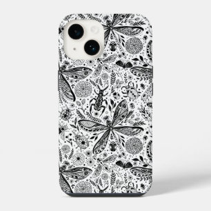 Doodle-bugs in donkerblauw iPhone 14 hoesje