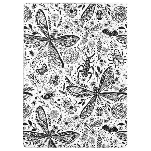 Doodle-bugs in donkerblauw klembord (Achterkant)