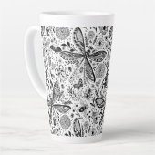 Doodle-bugs in donkerblauw latte mok (Linkerhoek)