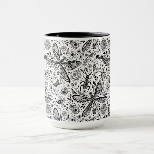 Doodle-bugs in donkerblauw mok (Midden)