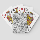 Doodle-bugs in donkerblauw pokerkaarten (Achterkant)