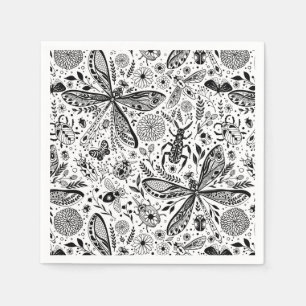 Doodle-bugs in donkerblauw servet