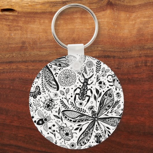 Doodle-bugs in donkerblauw sleutelhanger (Voorkant)