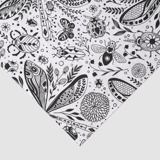 Doodle-bugs in donkerblauw tissuepapier (Detail)