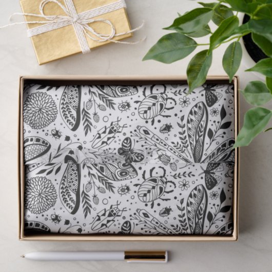 Doodle-bugs in donkerblauw tissuepapier (Geschenk)