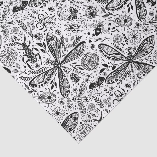 Doodle-bugs in donkerblauw tissuepapier (Detail)