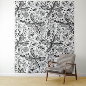 Doodle-bugs in donkerblauw wandkleed (In situ)