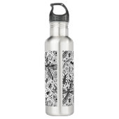 Doodle-bugs in donkerblauw waterfles (Achterkant)