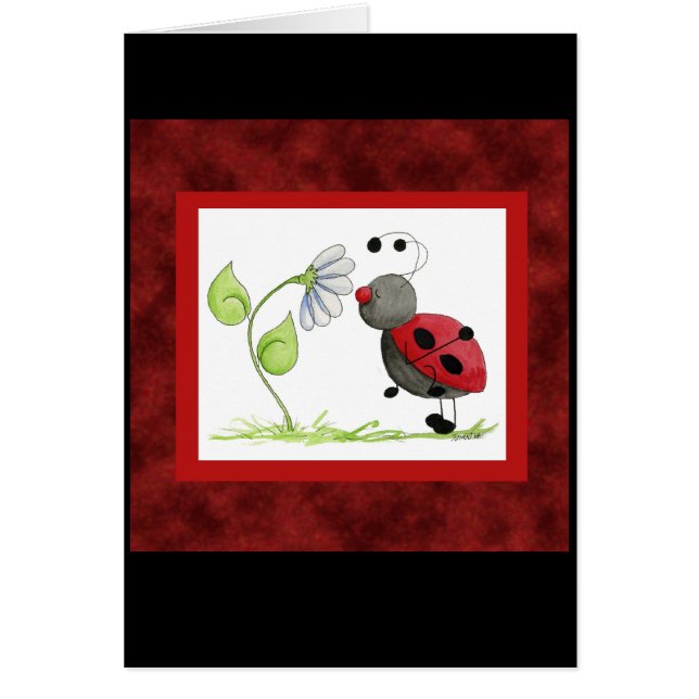 Doodle Bugs Ladybug-kaart (Voorkant)