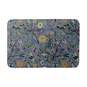 Doodle-bugs op grijs rooster badmat