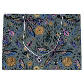 Doodle-bugs op grijs rooster groot cadeauzakje (Voorkant)