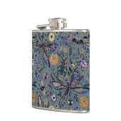 Doodle-bugs op grijs rooster heupfles (Links)