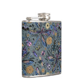 Doodle-bugs op grijs rooster heupfles (Rechts)