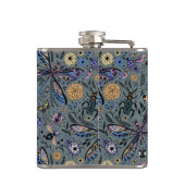 Doodle-bugs op grijs rooster heupfles (Achterkant)