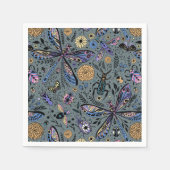 Doodle-bugs op grijs rooster servet (Voorkant)