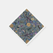 Doodle-bugs op grijs rooster servet (Hoek)