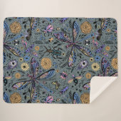 Doodle-bugs op grijs rooster sherpa deken (Voorkant (horizontaal))