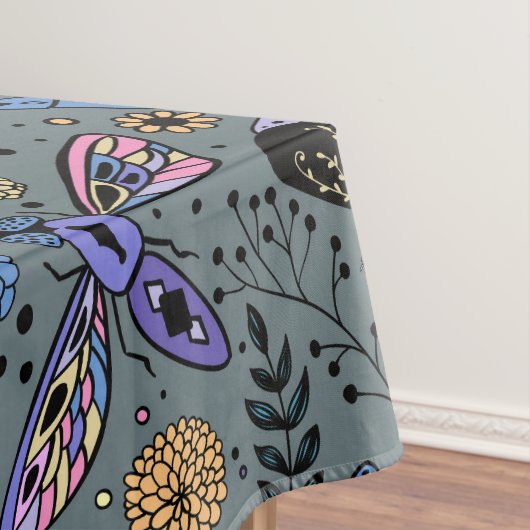 Doodle-bugs op grijs rooster tafelkleed (Voorbeeld)