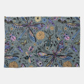 Doodle-bugs op grijs rooster theedoek (Horizontaal)