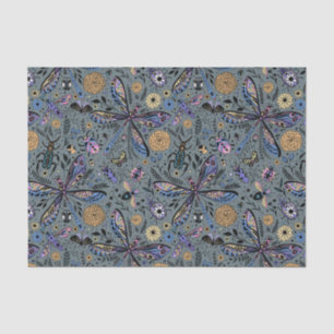 Doodle-bugs op grijs rooster tissuepapier