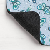 Doodle Bugs Vlinders - blauw - kinder motief. Muismat (Hoek)