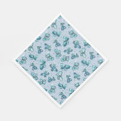 Doodle Bugs Vlinders - blauw - kinderfeestje. Servet (Hoek)