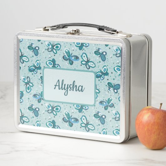 Doodle Bugs Vlinders - turquoise - kinder motief (In situ)