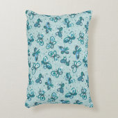 Doodle Bugs Vlinders - turquoise - patroon. Accent Kussen (Voorkant(Verticaal))
