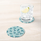 Doodle Bugs Vlinders - turquoise - patroon. Kartonnen Onderzetters (Insitu)