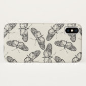 Doodle Butterfly/Moth Pattern Case-Mate iPhone Case (Achterkant (horizontaal))