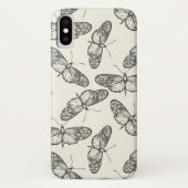 Doodle Butterfly/Moth Pattern Case-Mate iPhone Case (Achterkant)