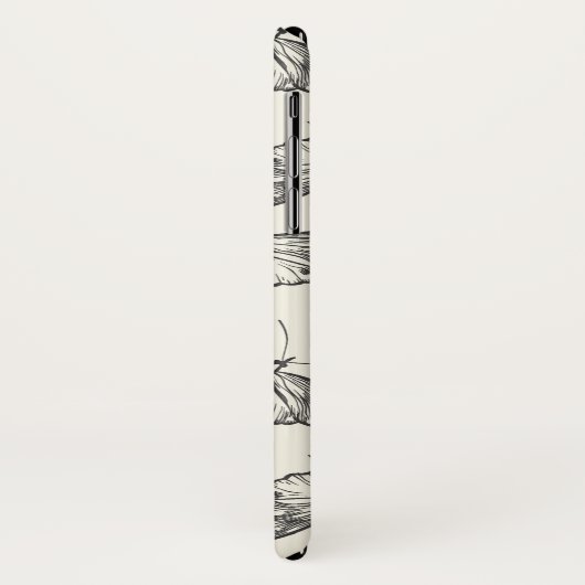 Doodle Butterfly/Moth Pattern Case-Mate iPhone Case (Achterkant/links)